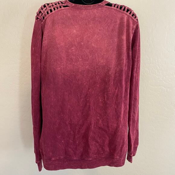 Affliction American Customs Womens Size Large Rhinestone Graphic Sweatshirt Goth - Picture 4 of 6